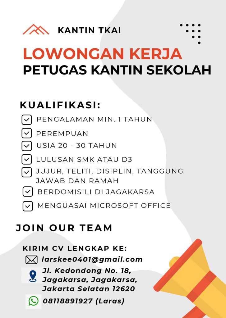 LOKER-PETUGAS-KANTIN-TKAI